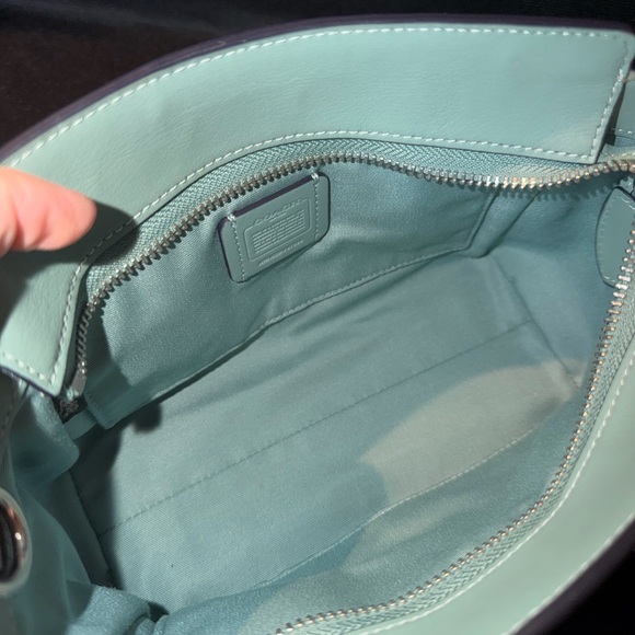COACH Mini Blake Carryall
Aquamarine leather, handbag, satchel F37635 w/wallet - Picture 5 of 10